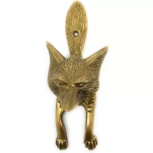 image of Cox & Cox Fox Door Knocker - Solid Brass