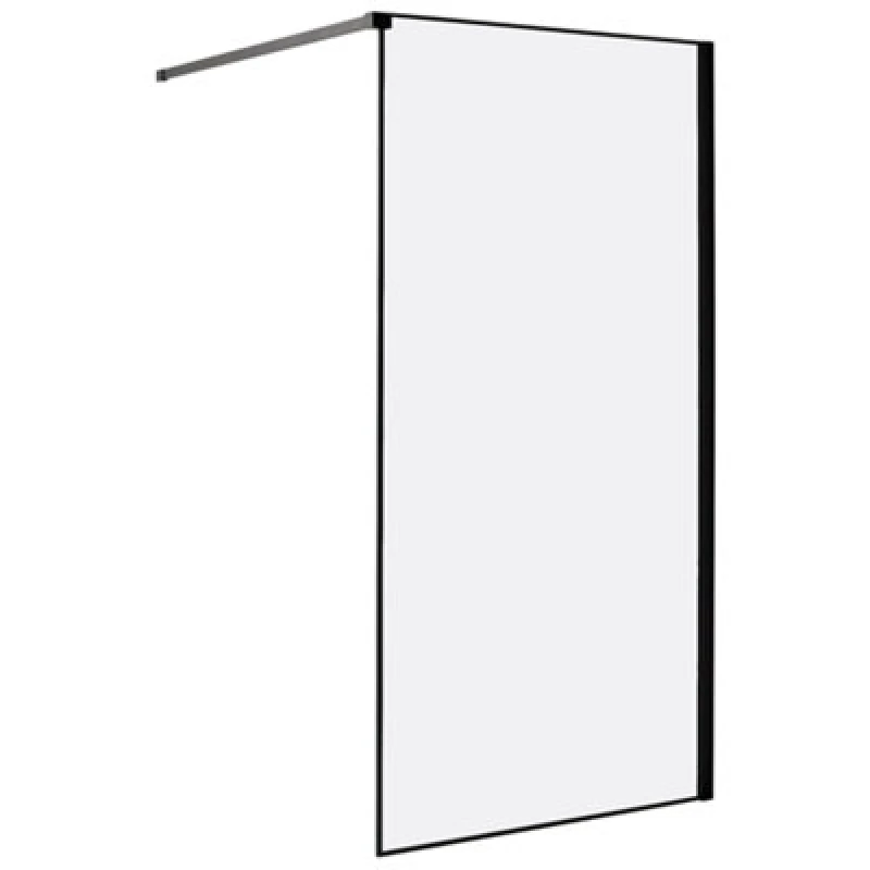 Image of Beliani Shower Screen Waspam 1000 X 1900 mm Black