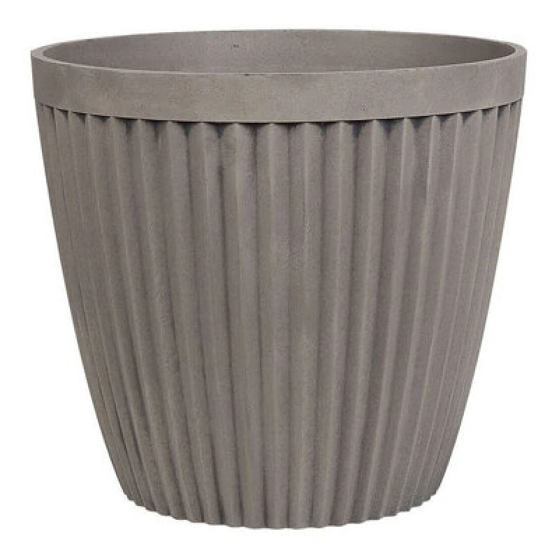 Image of Beliani Plant Pot Poka 36cm Taupe