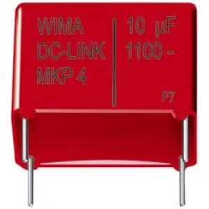 Image of MKP thin film capacitor Radial lead 10 uF 900 Vdc 20 37.5mm L x W x H 41.5 x 20 x 39.5mm Wima DC LINK MKP4