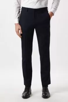 image of Plus And Tall Navy Tailored Essential Trousers