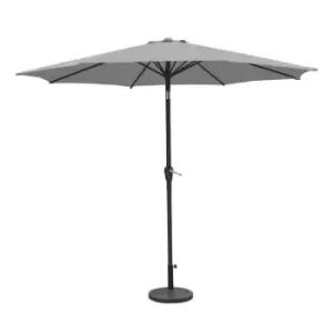 Image of Silver & Stone Parasol Crank & Tilt 2.3m Tall 2.7m Diameter - Grey TJ Hughes