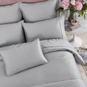 Image of Ted Baker 250 Thread Count Plain Dye Double Duvet Cover, Silver