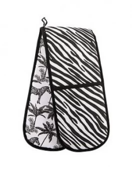 image of Summerhouse By Navigate Madagascar Double Oven Glove - Zebra