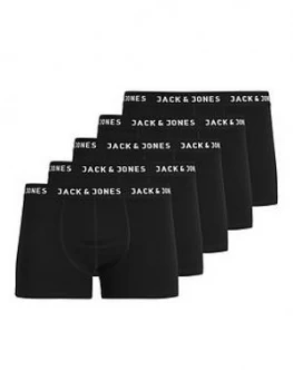 Image of Jack & Jones Jachuey Trunks 5 Pack - Black, Size XL, Men