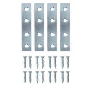 Image of BQ Zinc Effect Steel Mending Plate L75mm Pack of 20