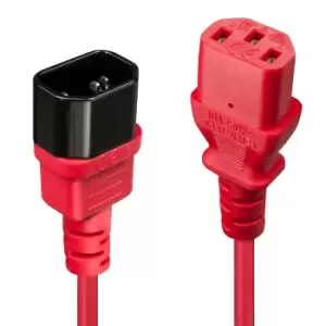 Image of Lindy 1m C14 to C13 Extension Cable, red