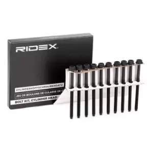Image of RIDEX Cylinder Head Bolt Kit Female Star 1217B0084 Bolt Kit, cylinder head VW,AUDI,SKODA,Golf IV Schragheck (1J1),Golf V Schragheck (1K1),POLO (9N_)