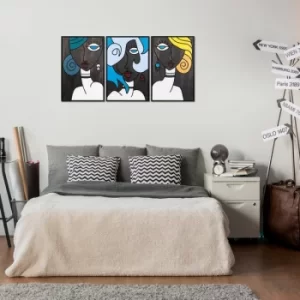 Image of Our Girls 3 Multicolor Decorative Wooden Wall Accessory