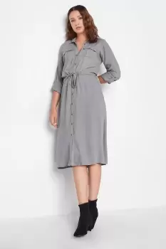 Tall Midi Utility Shirt Dress