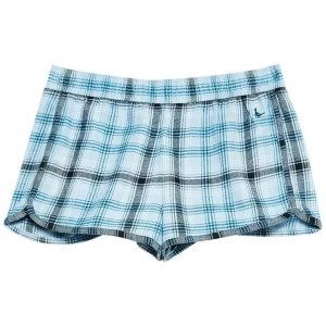 image of Jack Wills Hocks Checked Lounge Shorts - Pale Blue