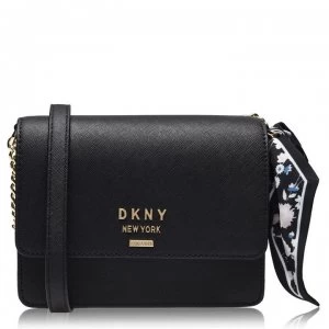 Image of DKNY Small Flap Cross Body Bag - BlackGold BGD