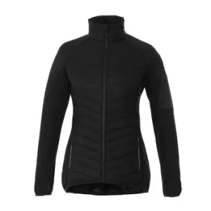 Image of Elevate Womens/Ladies Banff Hybrid Insulated Jacket (L) (Solid Black)