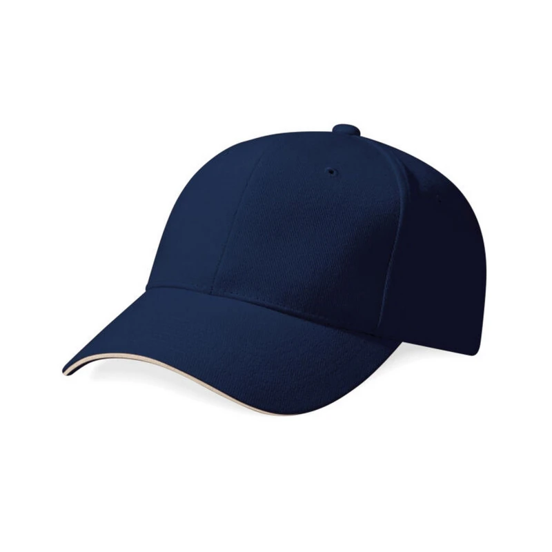Image of Beechfield Beechfield Men Pro-Style Heavy Brushed Cotton Baseball Cap in Navy Navy One Size Male 5063470026401