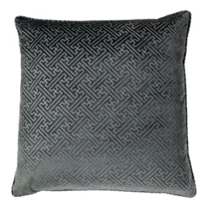 image of Paoletti Florence Polyester Filled Cushion Polyester Graphite