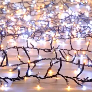 Image of Festive Indoor & Outdoor Multifunction Cluster Lights 760 White & Warm White LEDs