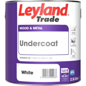 Image of Leyland Trade Undercoat Paint 2.5L in White