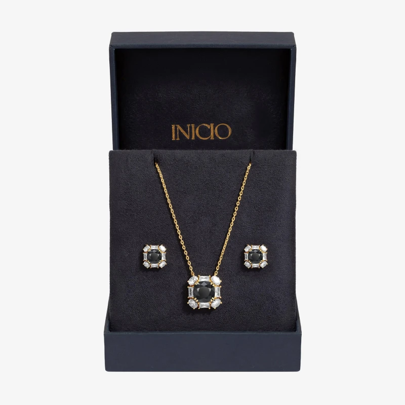 Image of Inicio Gold Plated And Jet Set - Gift Box Gold