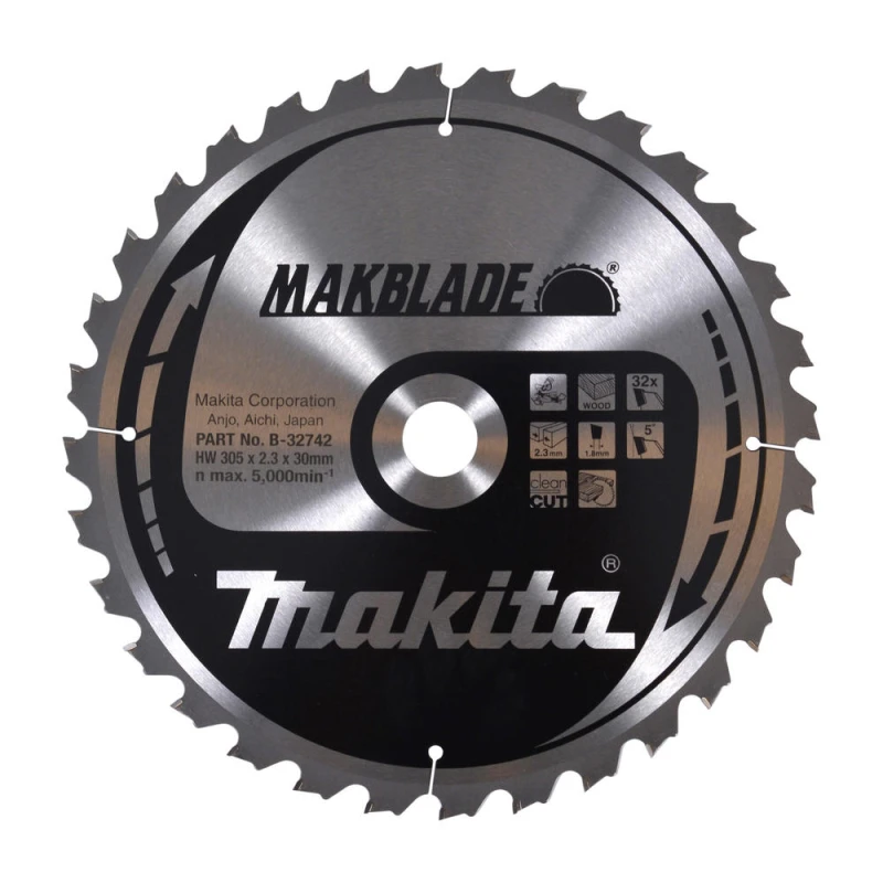Image of Makita MAKBLADE Circular Saw Blade for Wood Cutting B-32742 Diameter: 305mm