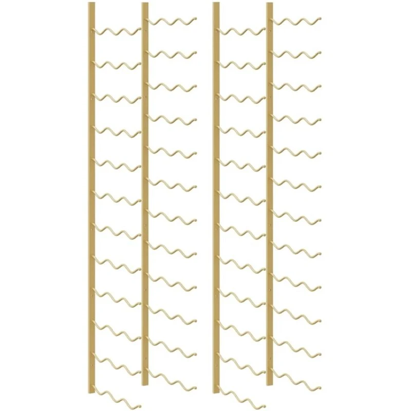 Image of VIDAXL Wall Mounted Wine Rack for 36 Bottles 2 pcs Gold Iron Vidaxl 8720286827048