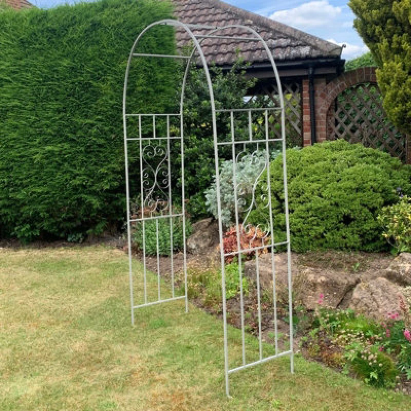 Image of Minster Garden Arch - Metal - L48 X W200 X H141cm - Grey