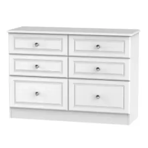 image of Lisbon Ready Assembled Six Drawer Chest White