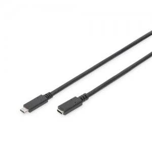 image of ASSMANN Electronic AK-300210-007-S USB cable 0.7 m 3.2 Gen 2 (3.1 Gen 2) USB C Black