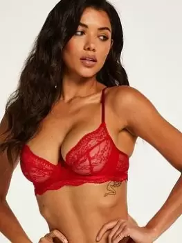Image of Hunkemoller Isabelle Underwired Bra, Red, Size 32C, Women