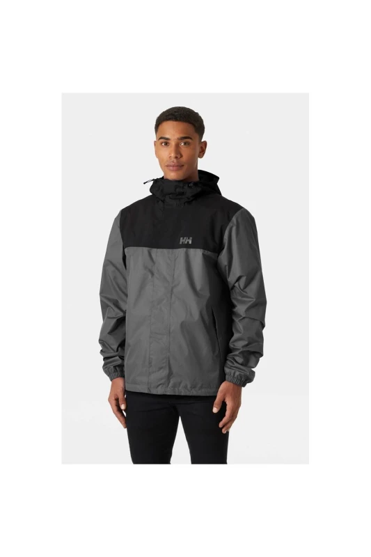 Image of Helly Hansen Sport Mens Vancouver Rain Jacket in Dark Grey Size: Small Dark Grey Male S