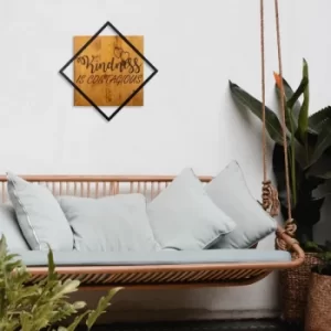 Image of Kindness Is Contagious Walnut Black Decorative Wooden Wall Accessory