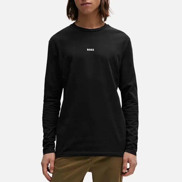 image of Boss Orange Tchark Logo-Print Cotton-Blend Sweatshirt - XL