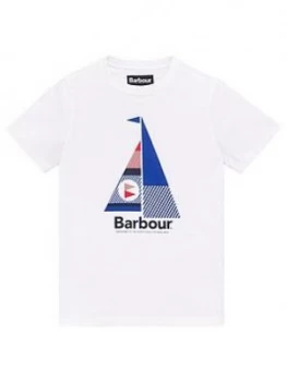 Image of Barbour Boys Short Sleeve Sail T-Shirt - White