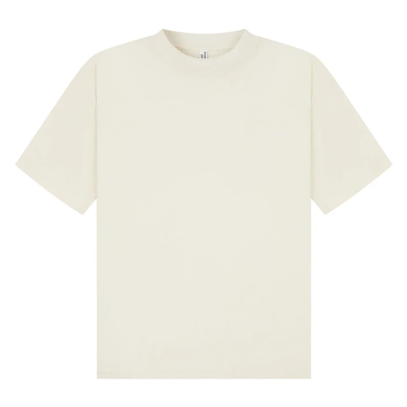 Image of Casual Classics Mens Combed Ringspun Cotton Boxy Oversized T-Shirt in Ecru Size: XS Ecru Male XS