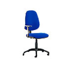 Image of Task Operator Chair Eclipse II Lever Blue Fabric With Height Adjustable Arms