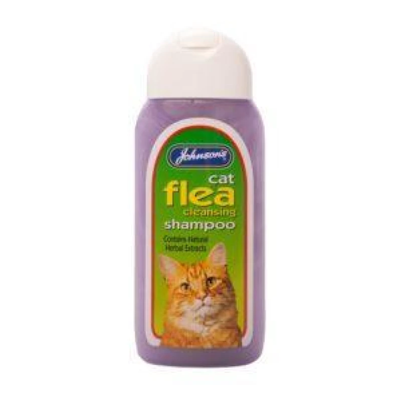 Image of North East Pet Shop Johnsons Cat Flea Cleansing Shampoo 200mlx6 - Single