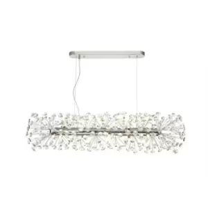 image of Luminosa Oblong Linear Pendant 10 Light G9 Polished Chrome, Crystal