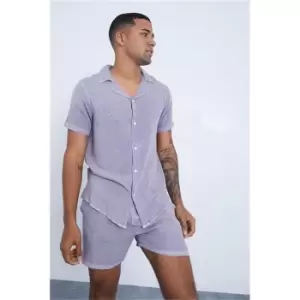 Image of I Saw It First Dark Grey Revere Washed Viscose Shorts - Grey