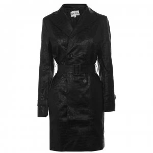 Image of NA-KD Reptile Marked Belted Jacket - Black