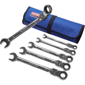 Image of Faithfull 6 Piece Ratchet Combination Spanner Set