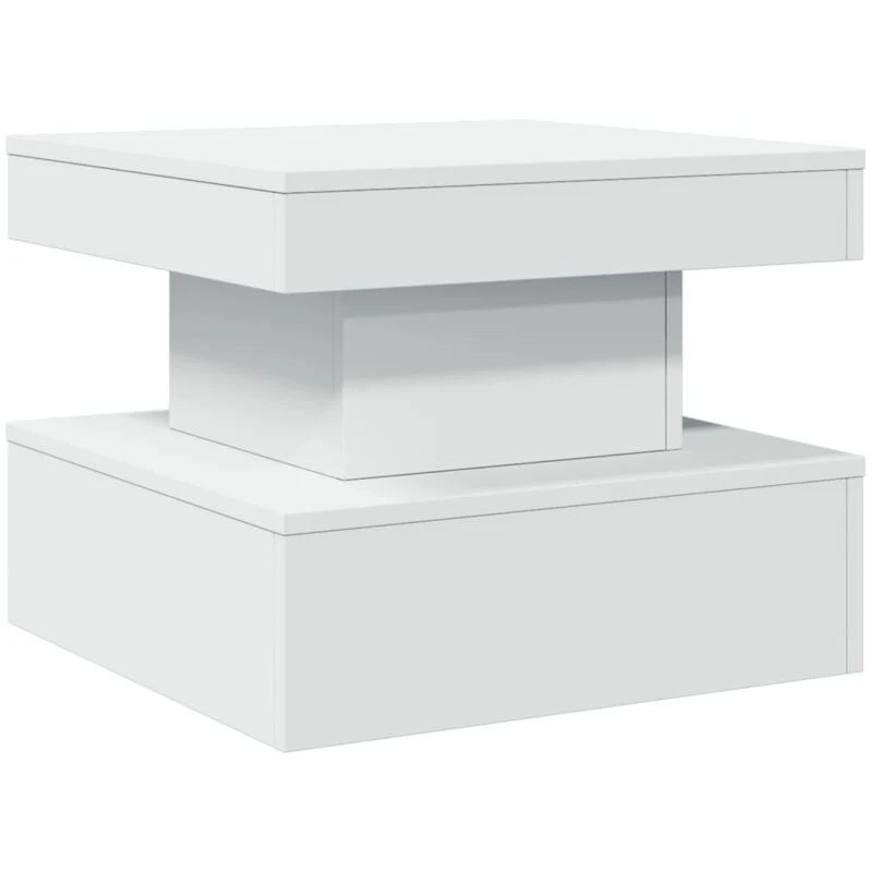 Image of VIDAXL Coffee Table with LED Lights White 50x50x40cm Vidaxl 8721012466098