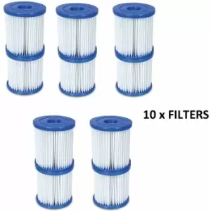 Image of 10 x Type i / Type 1 Bestway Pool Filter Cartridge (8x9cm)