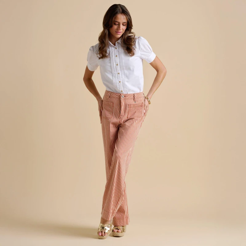 Image of Brakeburn Cowrie Blouse Blouses - Short Sleeve 18 White 30550201510