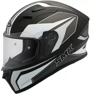Image of SMK Stellar Dynamo Motorcycle Helmet, black-grey, Size XL, black-grey, Size XL