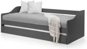 image of Julian Bowen Elba Wooden Day Bed with Trundle - Black