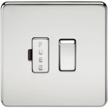 Image of KnightsBridge 13A Screwless Polished Chrome Switched Fused Spur Connector Unit