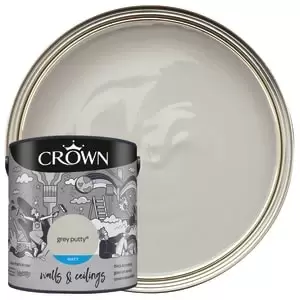 Crown Matt Emulsion Paint - Grey Putty - 2.5L