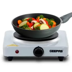 image of Geepas GHP32021UK 1000W Single Hot Plate Precise Table Top Cooking - White