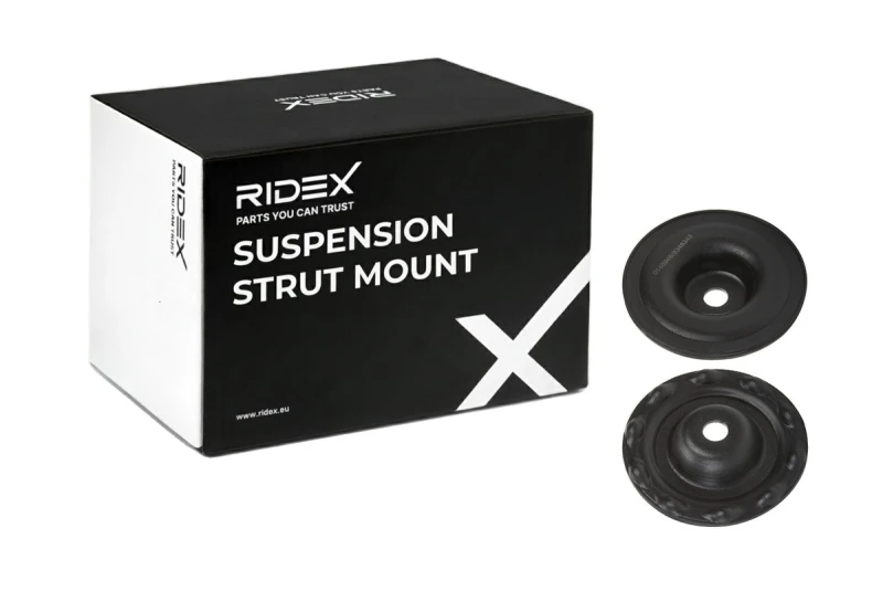 Image of RIDEX 1180S0982 Top strut mount Front Axle, without ball bearing Suspension Strut Support Bearing (1180)