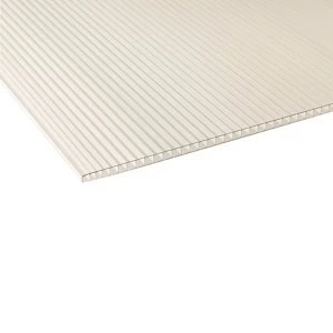Image of Ariel Clear Polycarbonate Multiwall Roofing sheet (L)1.22m (W)1220mm (T)4mm