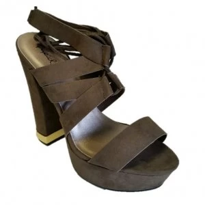 image of Qupid Beat tie up high sandal Green